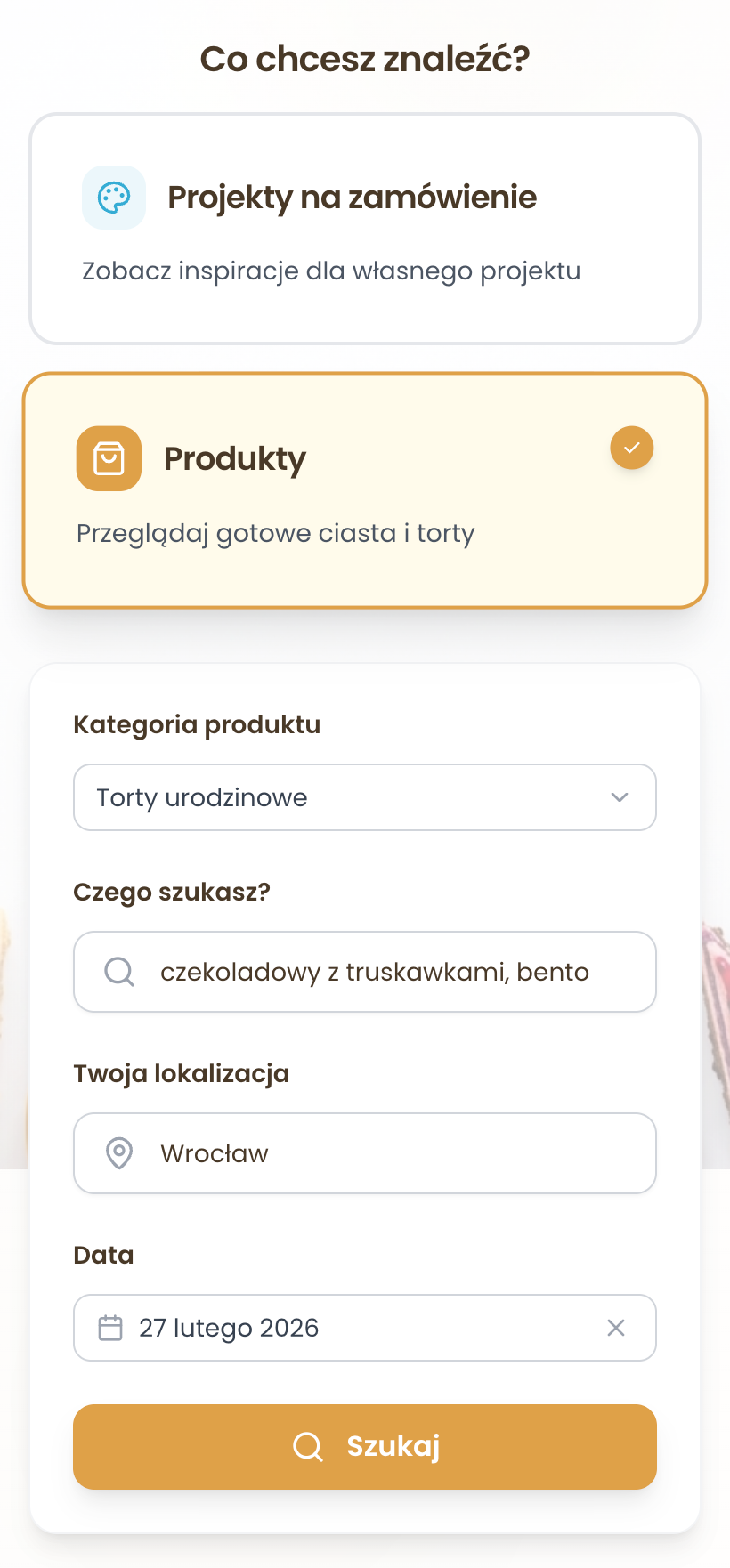 Wyszukiwarka - widok mobilny
